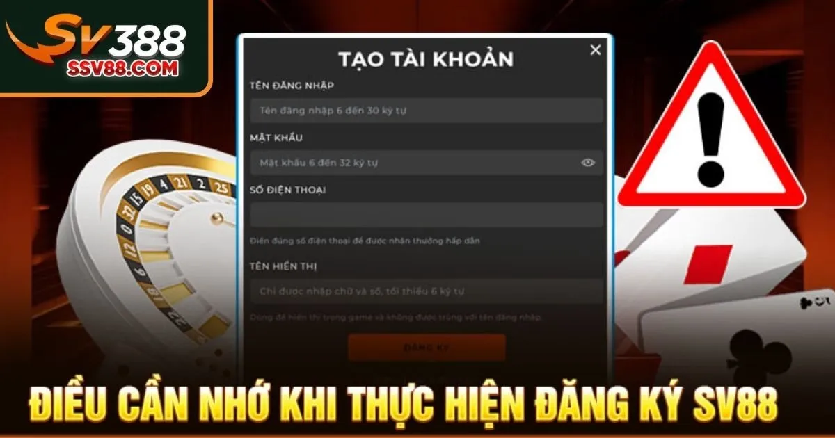 Lưu ý điều gì để lập tài khoản thành công?