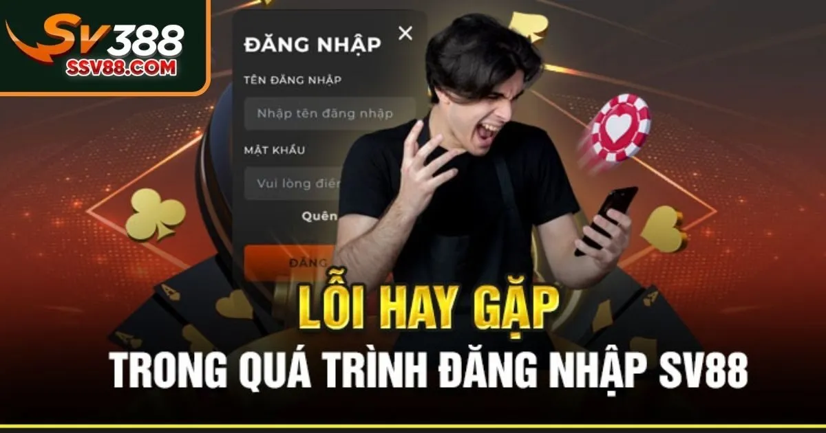 Những lỗi thường gặp khi đăng nhập Sv88